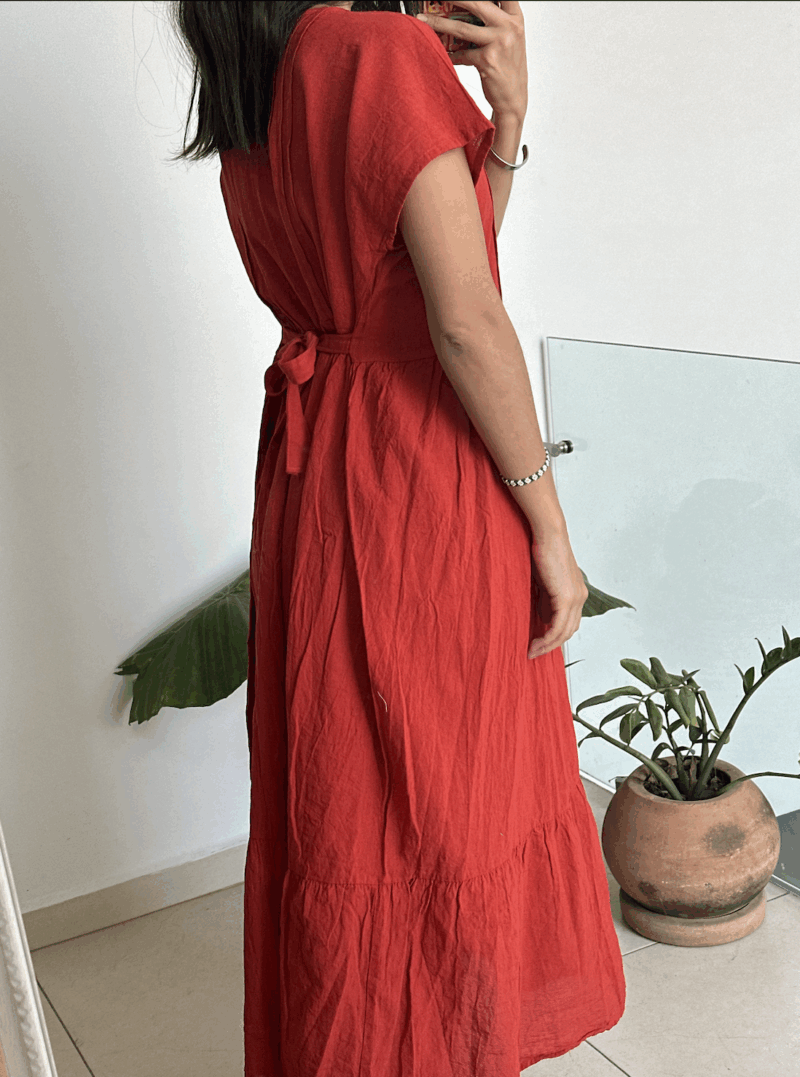 Vestido Orquidea Rojo - Imagen 2
